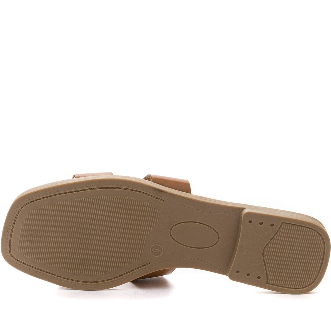 brown casual open slippers