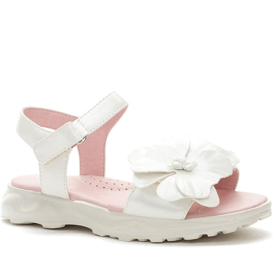 white casual open sandals