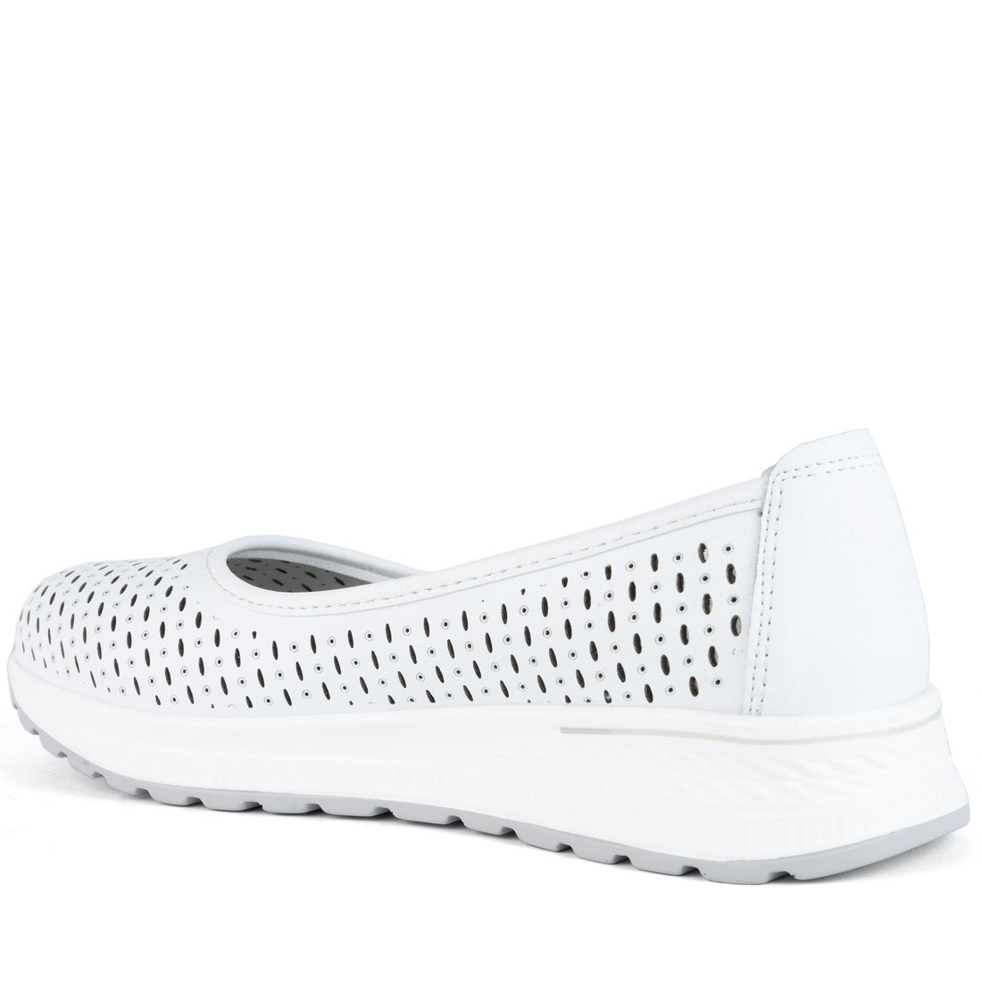 white casual closed ballerinas