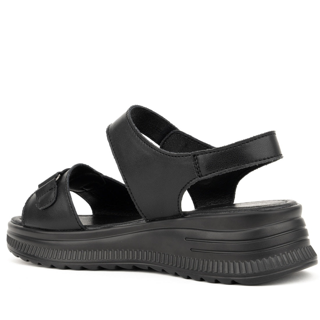 black casual open sandals