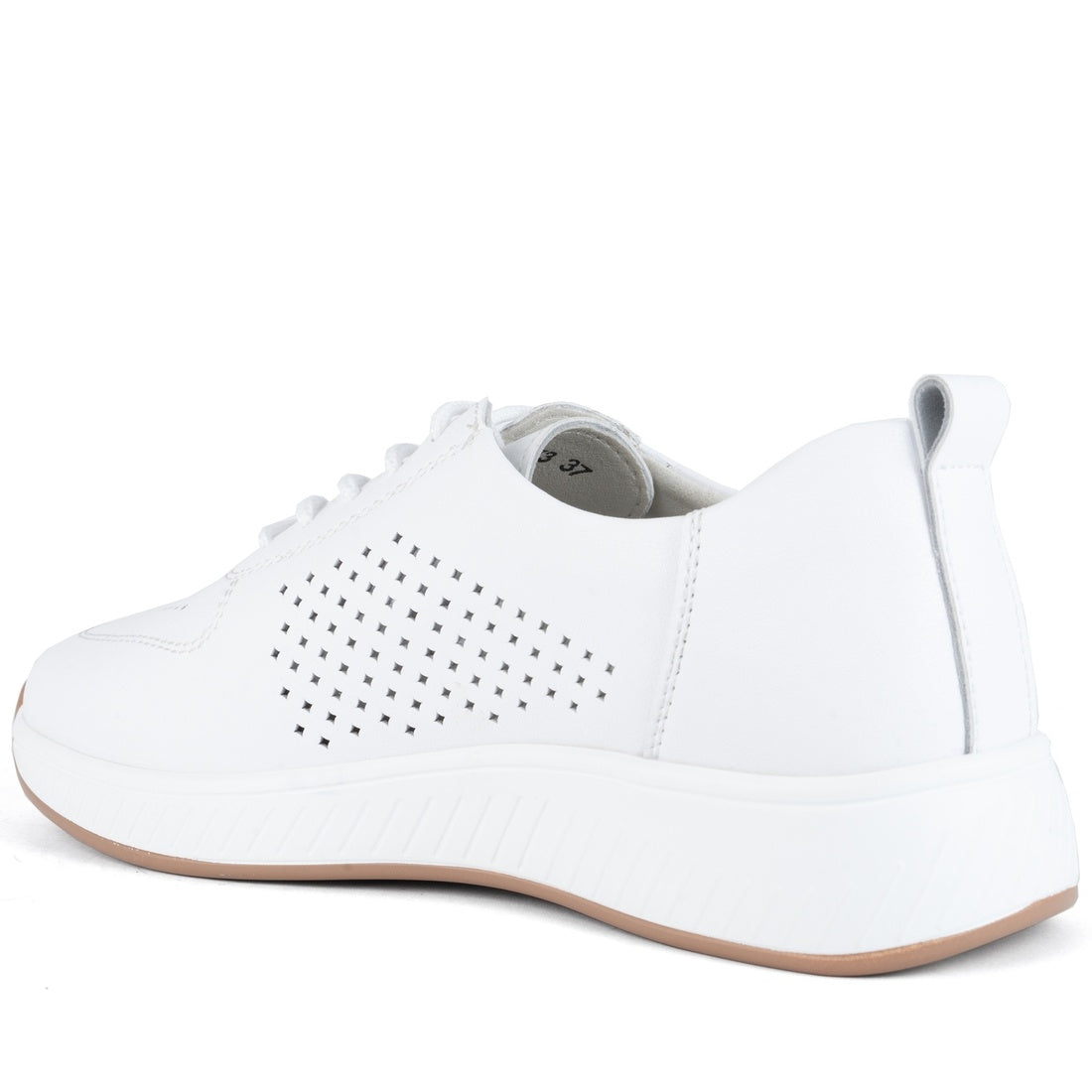 white casual closed leisure shoes