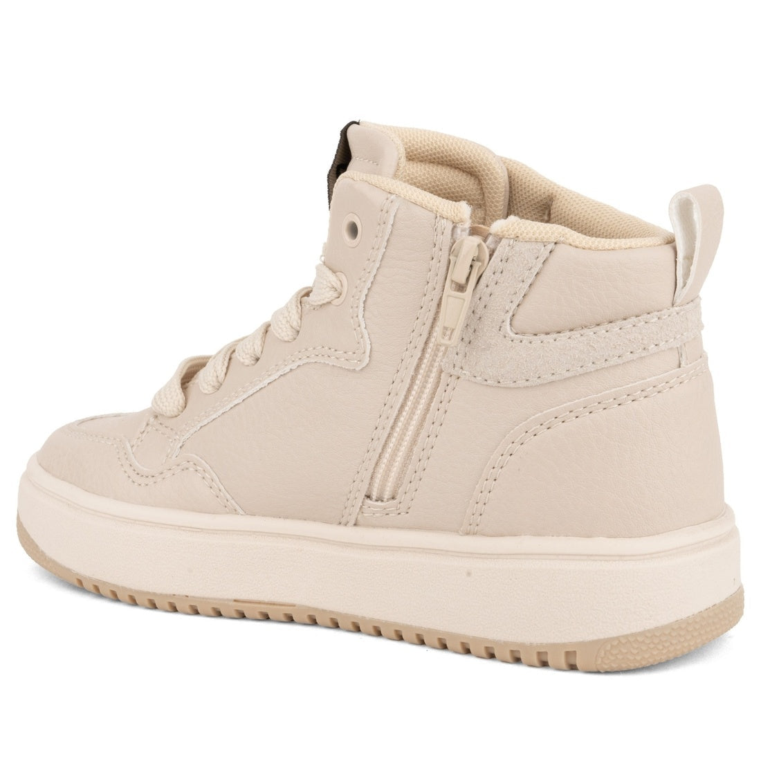 girls kids sneakers high beige