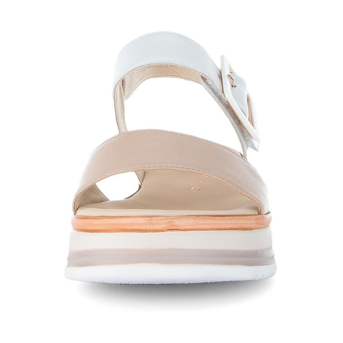 white casual open sandals