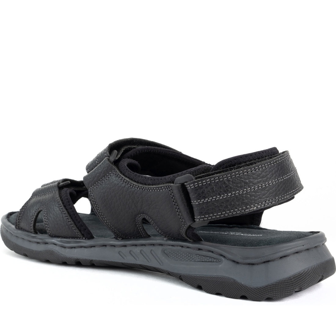 black casual open sandals