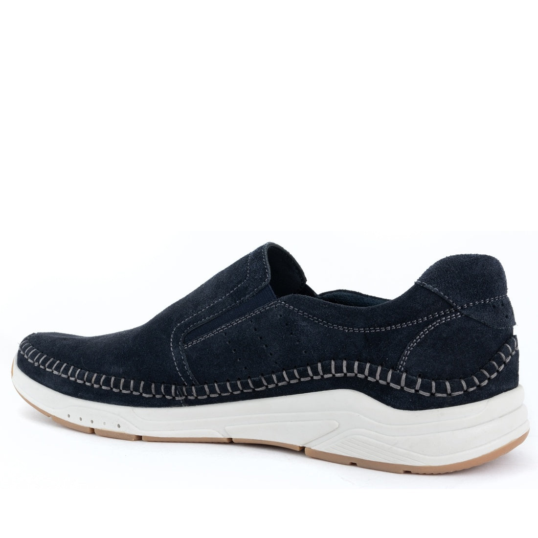 blue casual closed mocasins