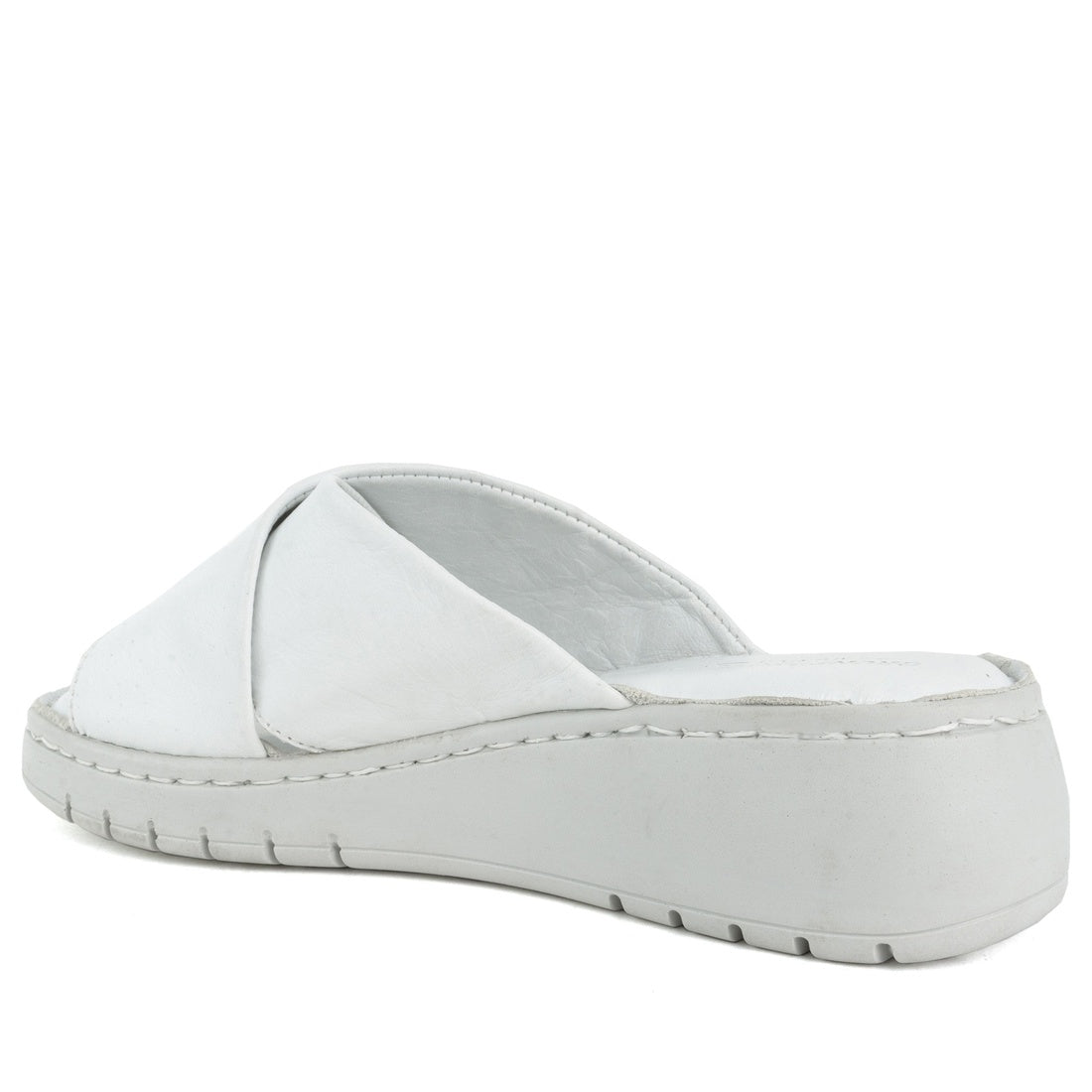 white casual sandals