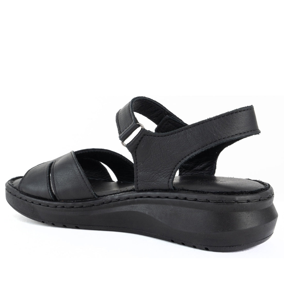 black casual sandals