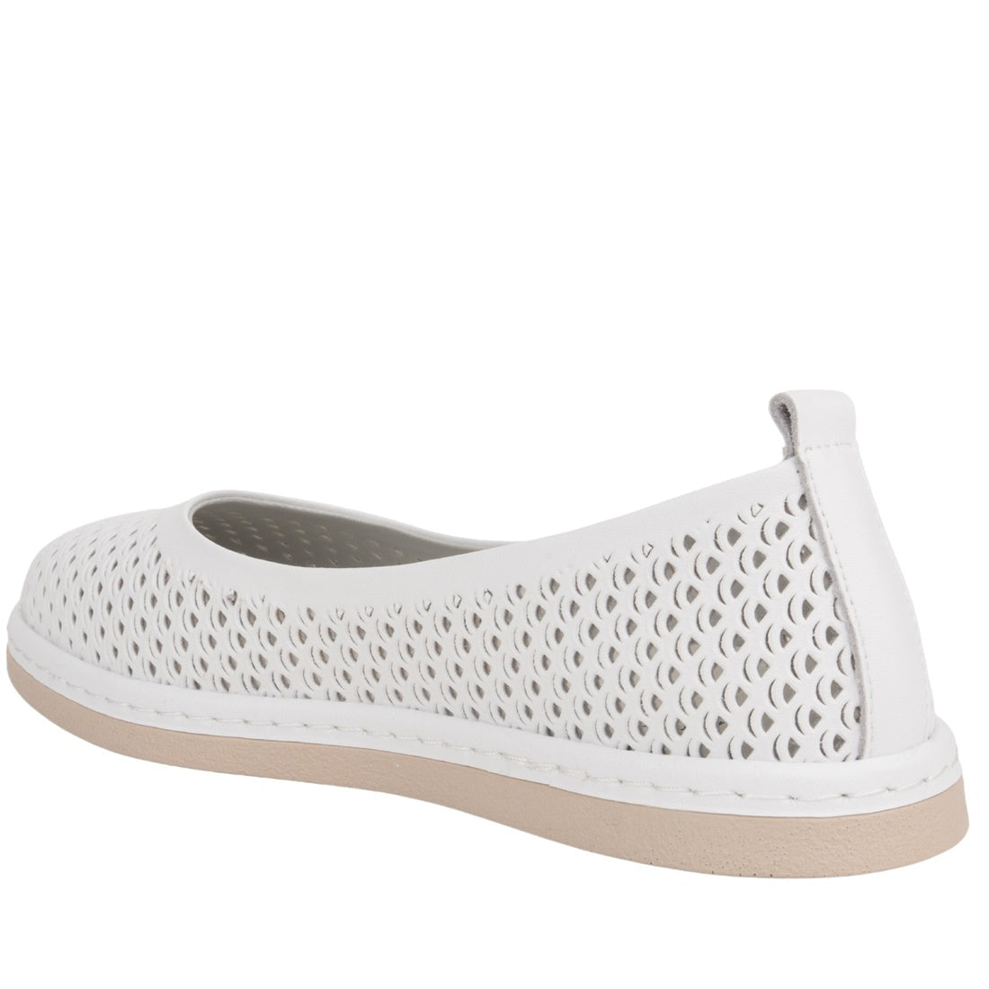 white casual closed ballerinas