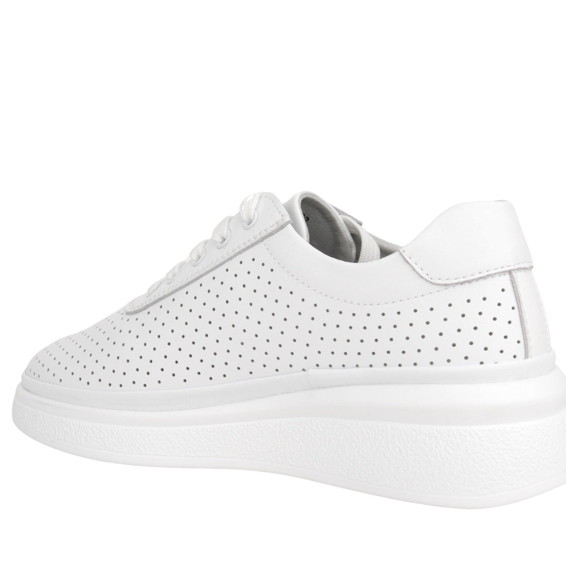 white casual closed sneakers