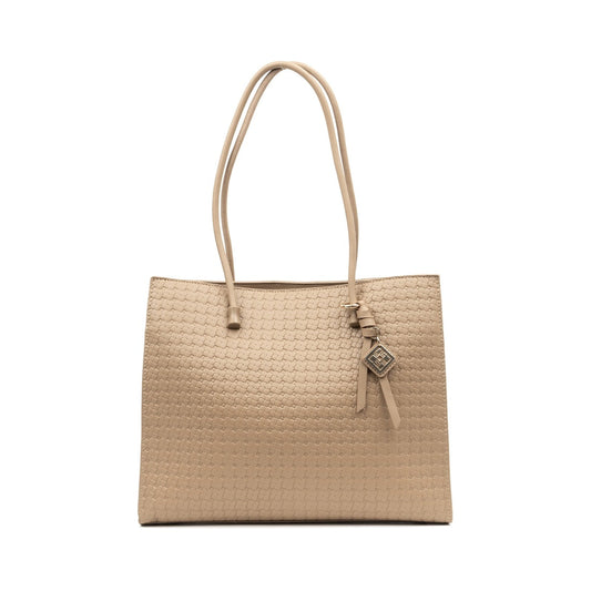 beige tote bag