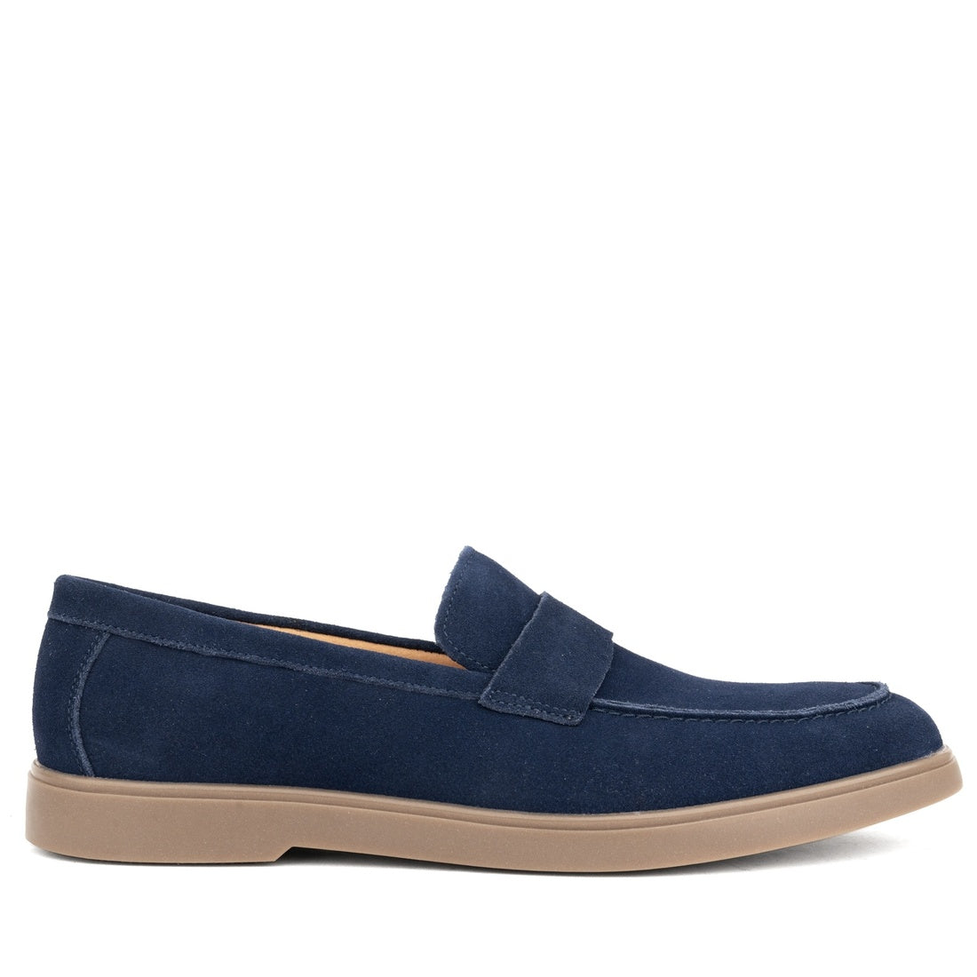 blue casual closed loafers