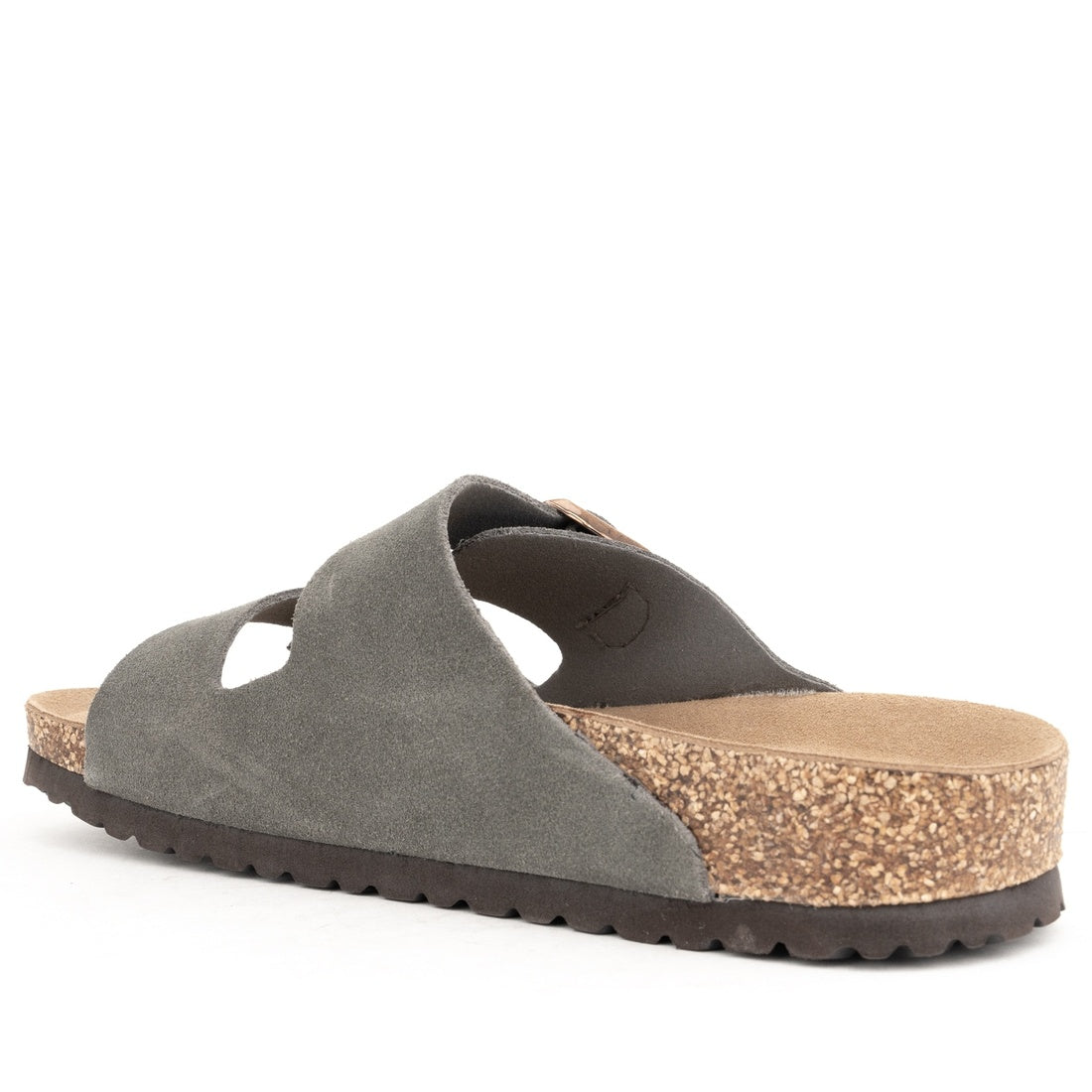 grey casual open slippers