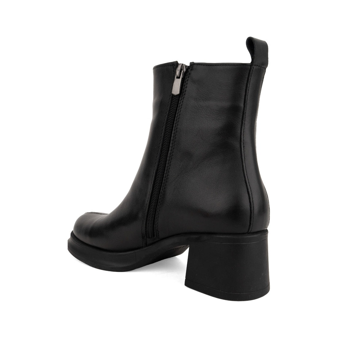 black casual closed booties