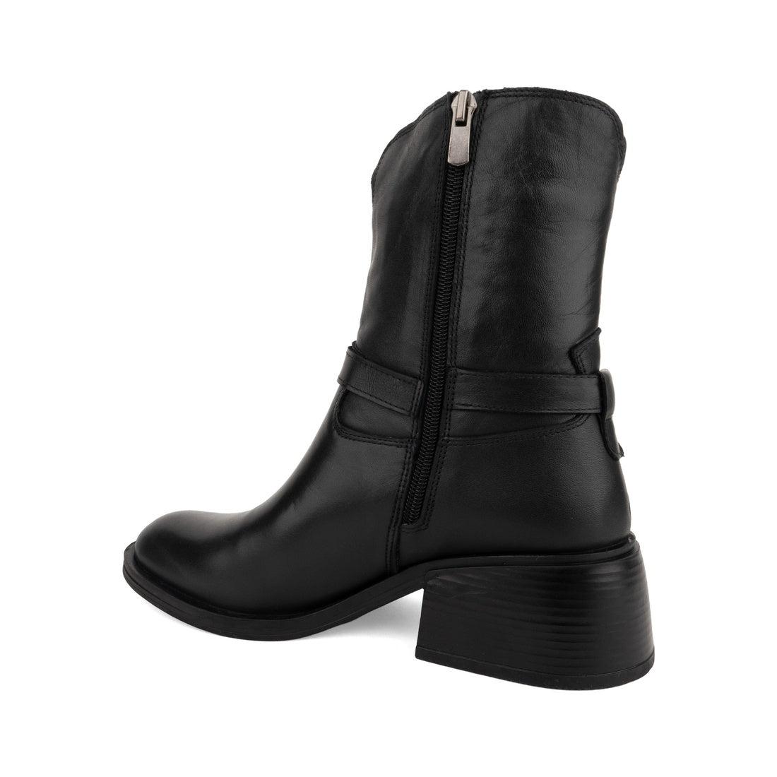 black casual closed booties