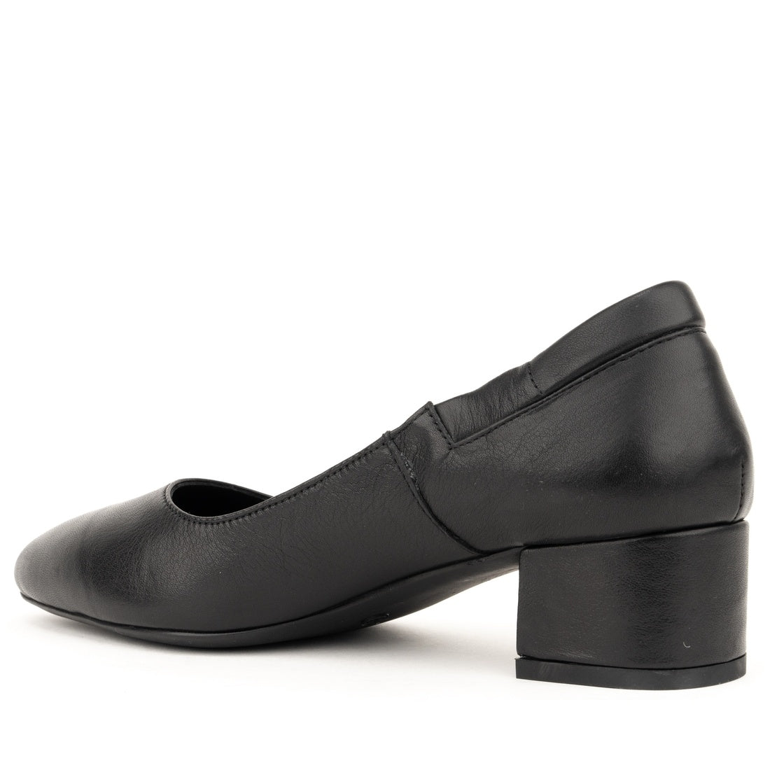 black casual closed pumps