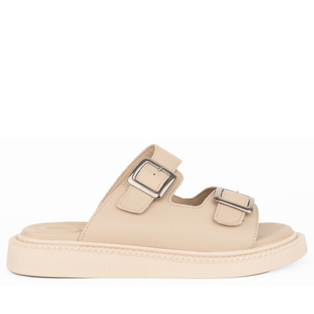 beige casual open slippers