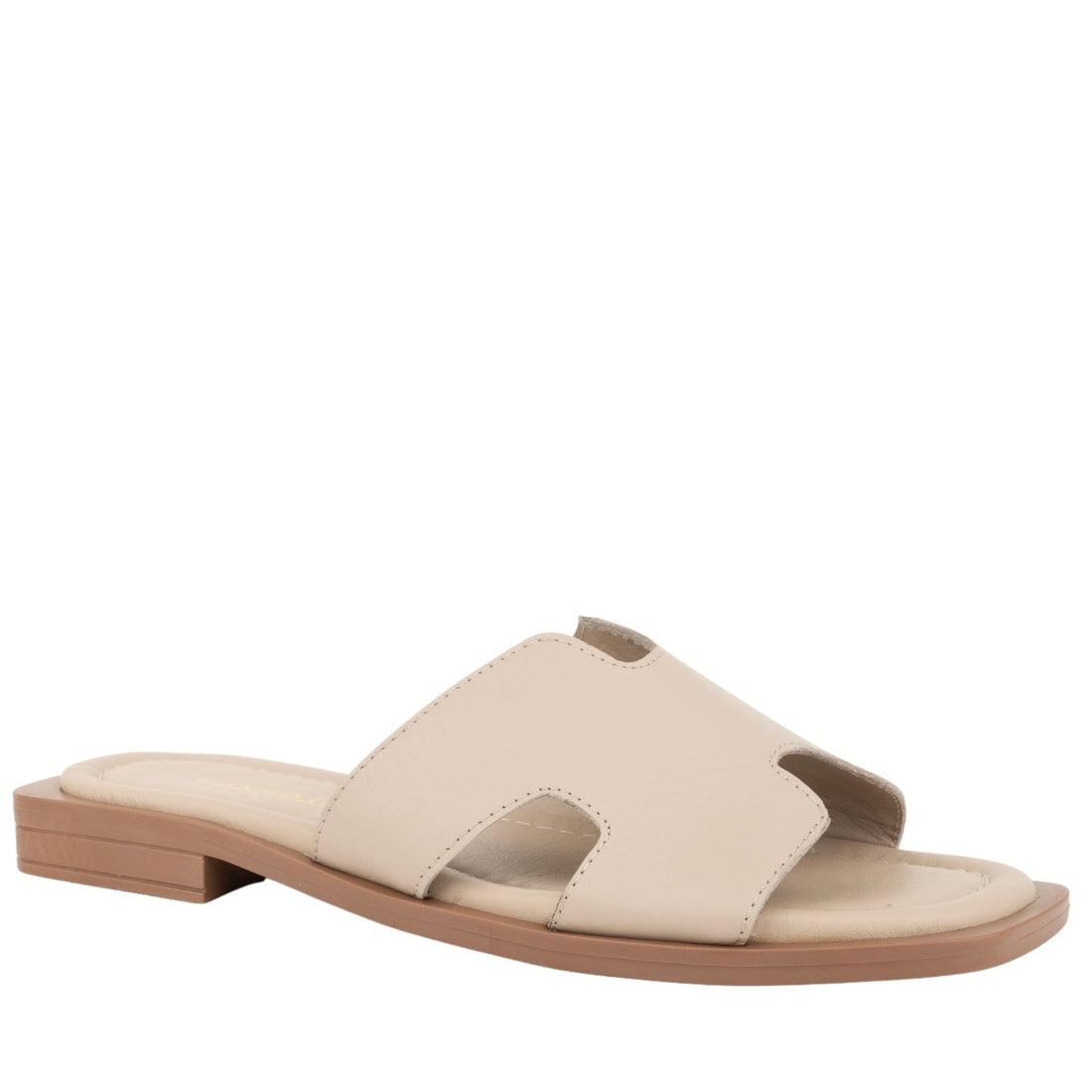 beige casual open slippers