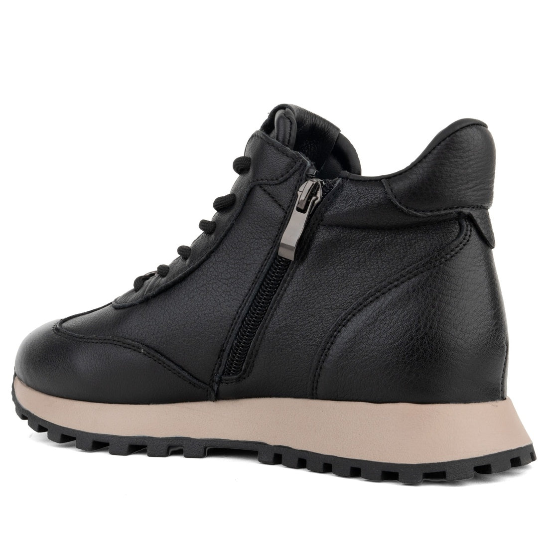black casual closed booties