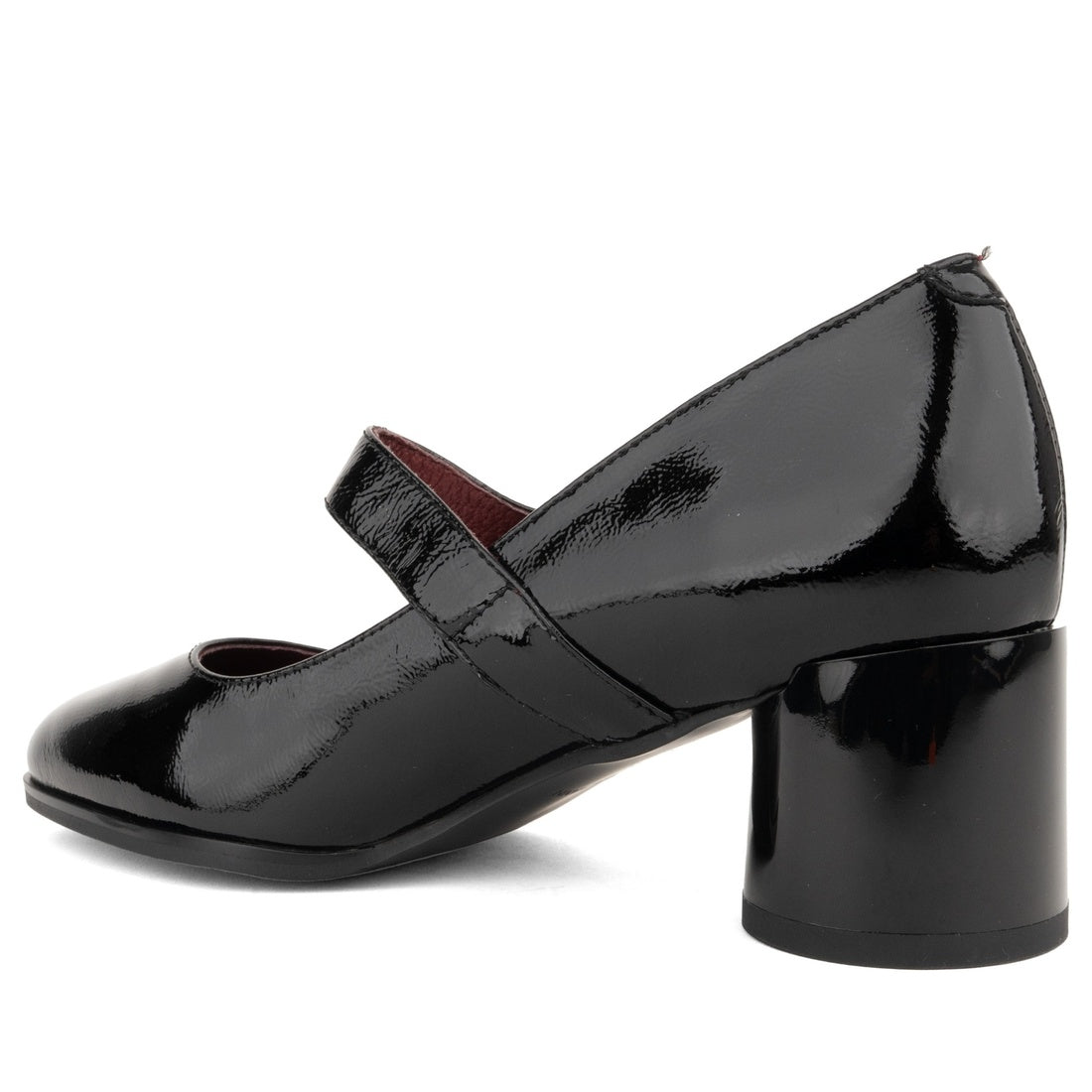 black casual closed pumps