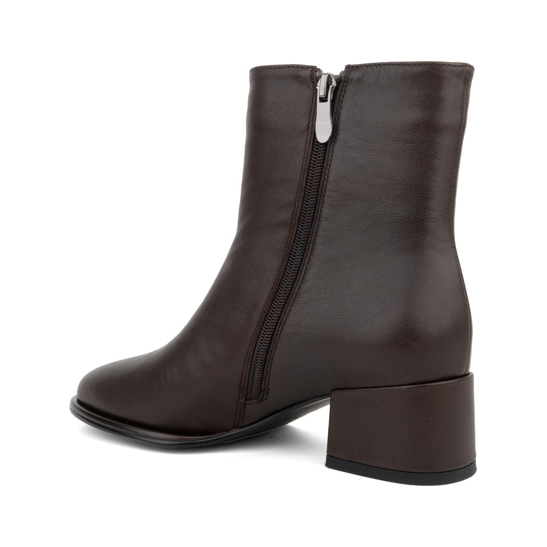 brown casual closed booties