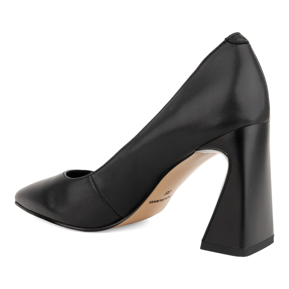 black casual closed pumps