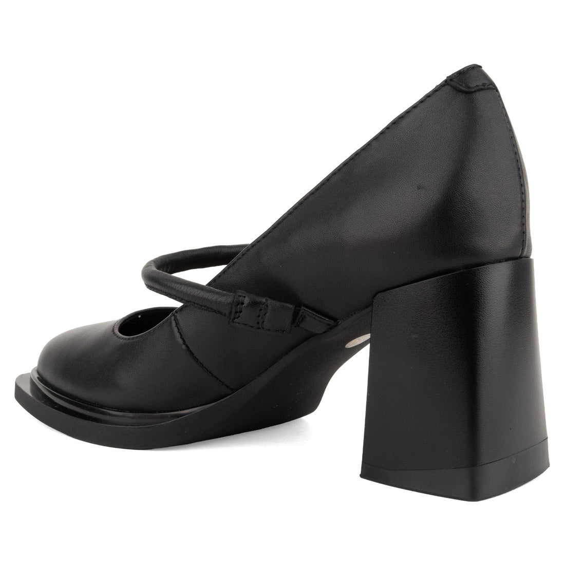 black casual closed pumps