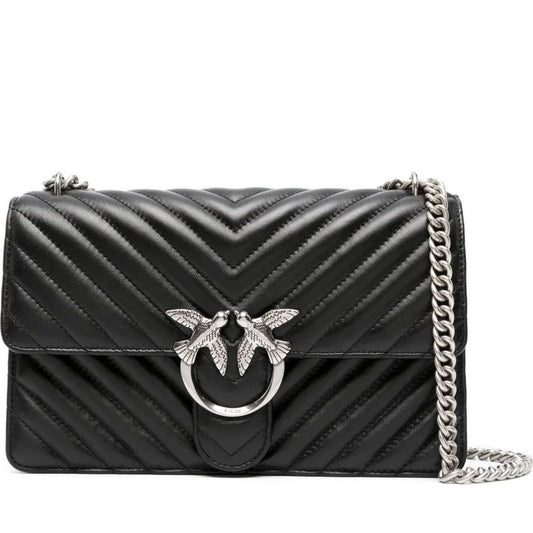 love bird quilted shoulder bag