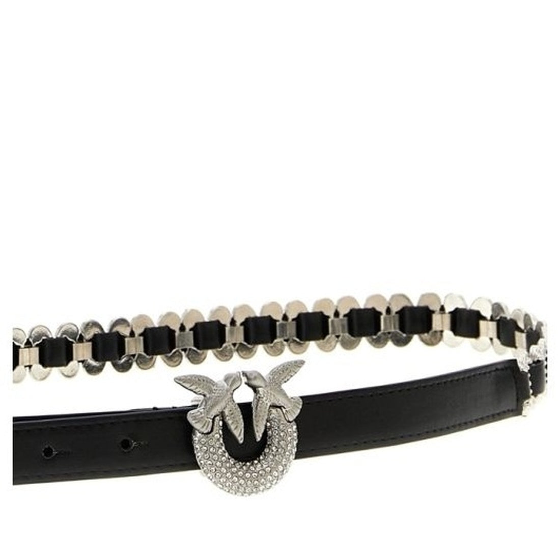 belt h2 fibbia full strass pu+