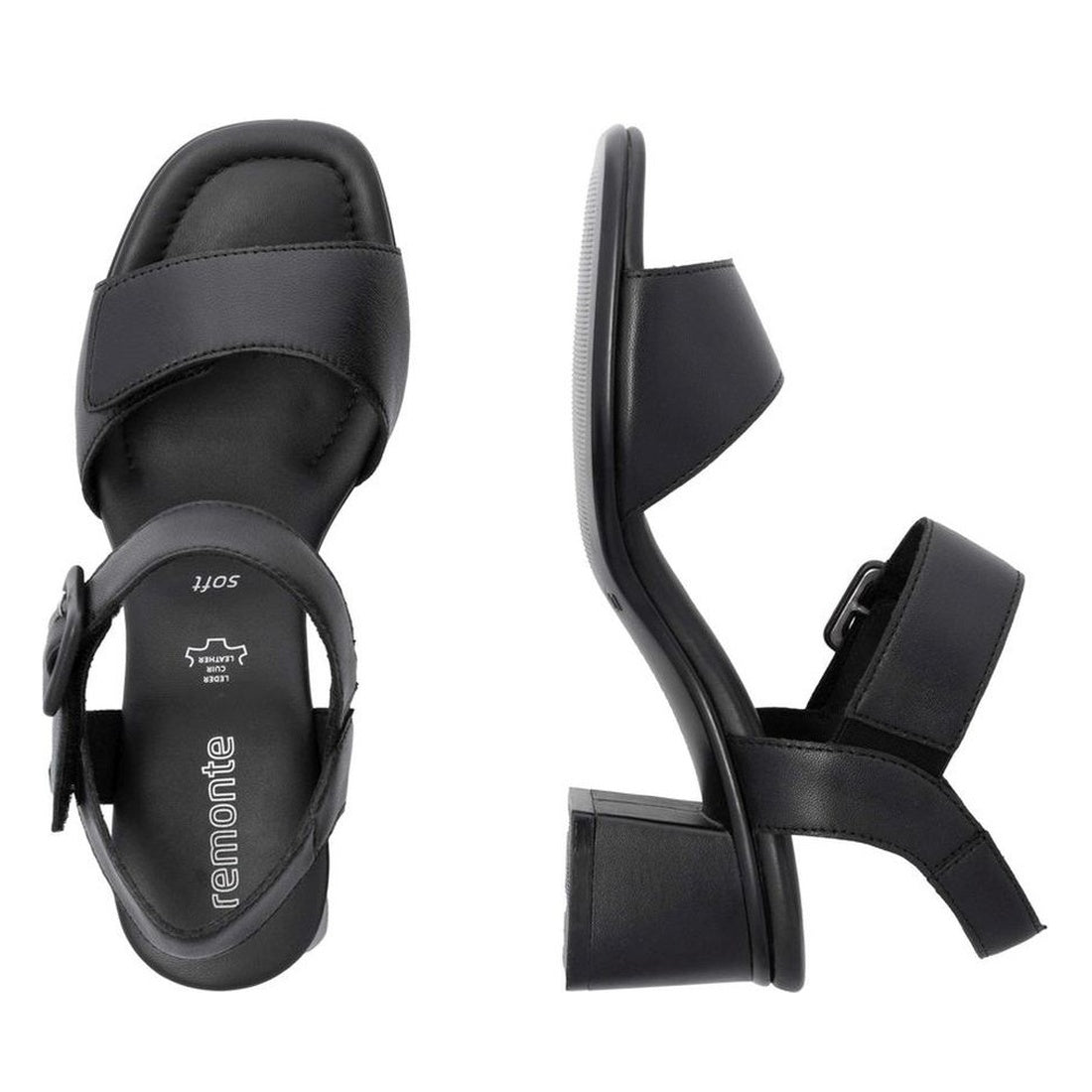 black casual open sandals