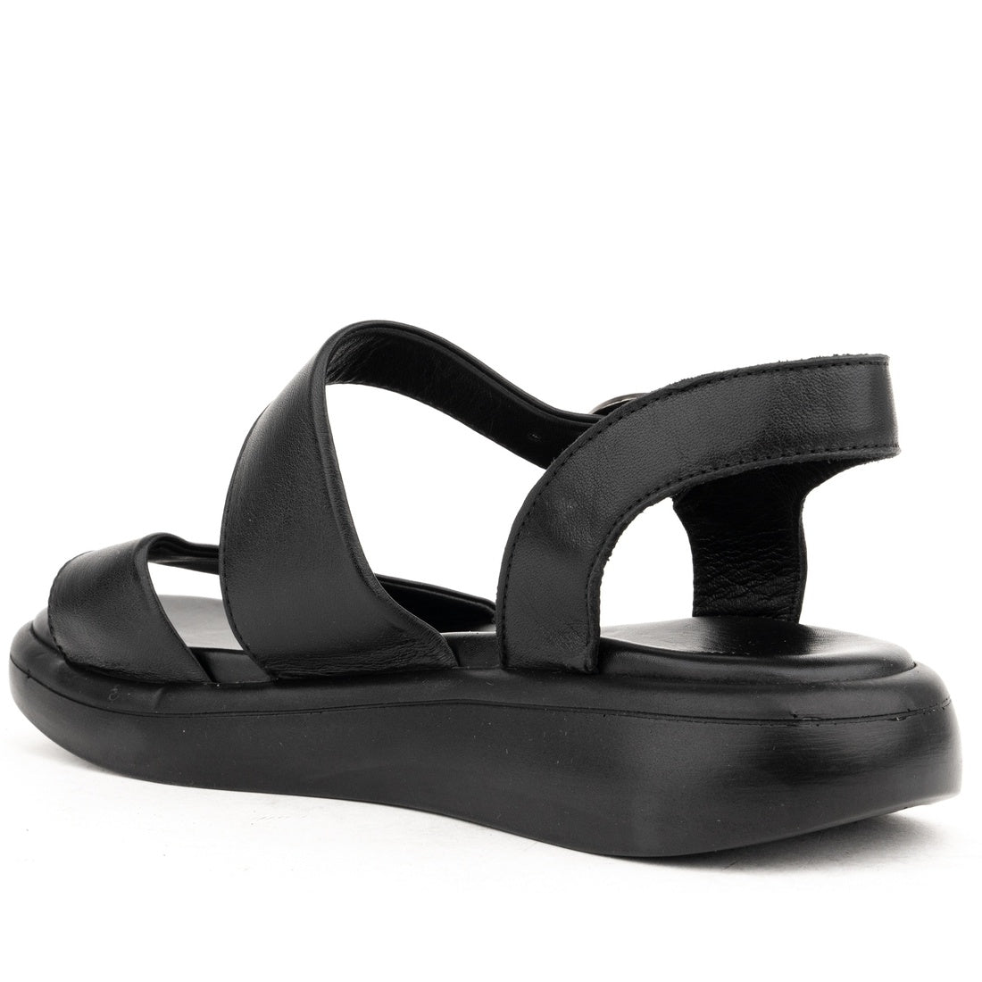 black casual open sandals