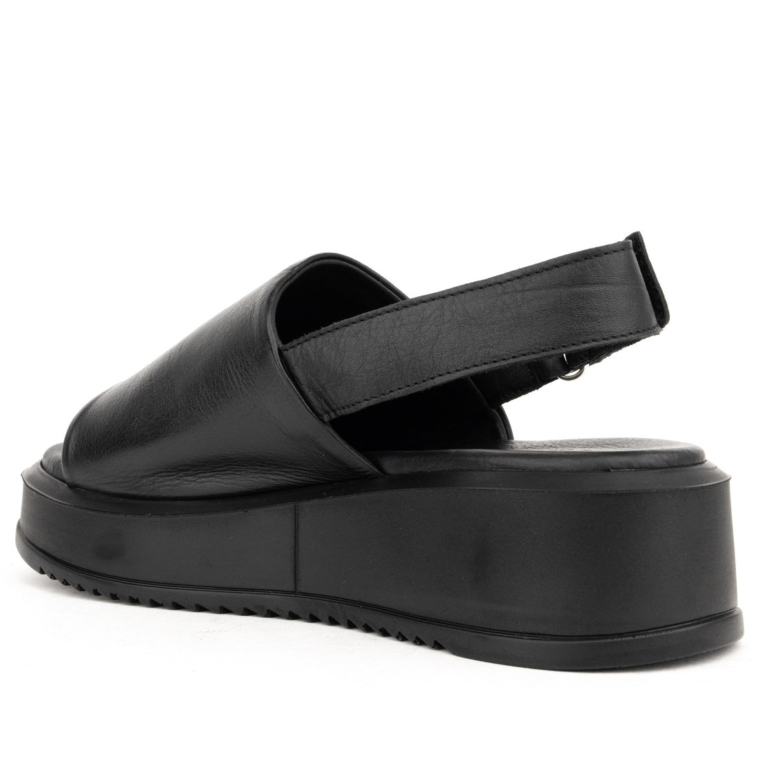black casual open sandals