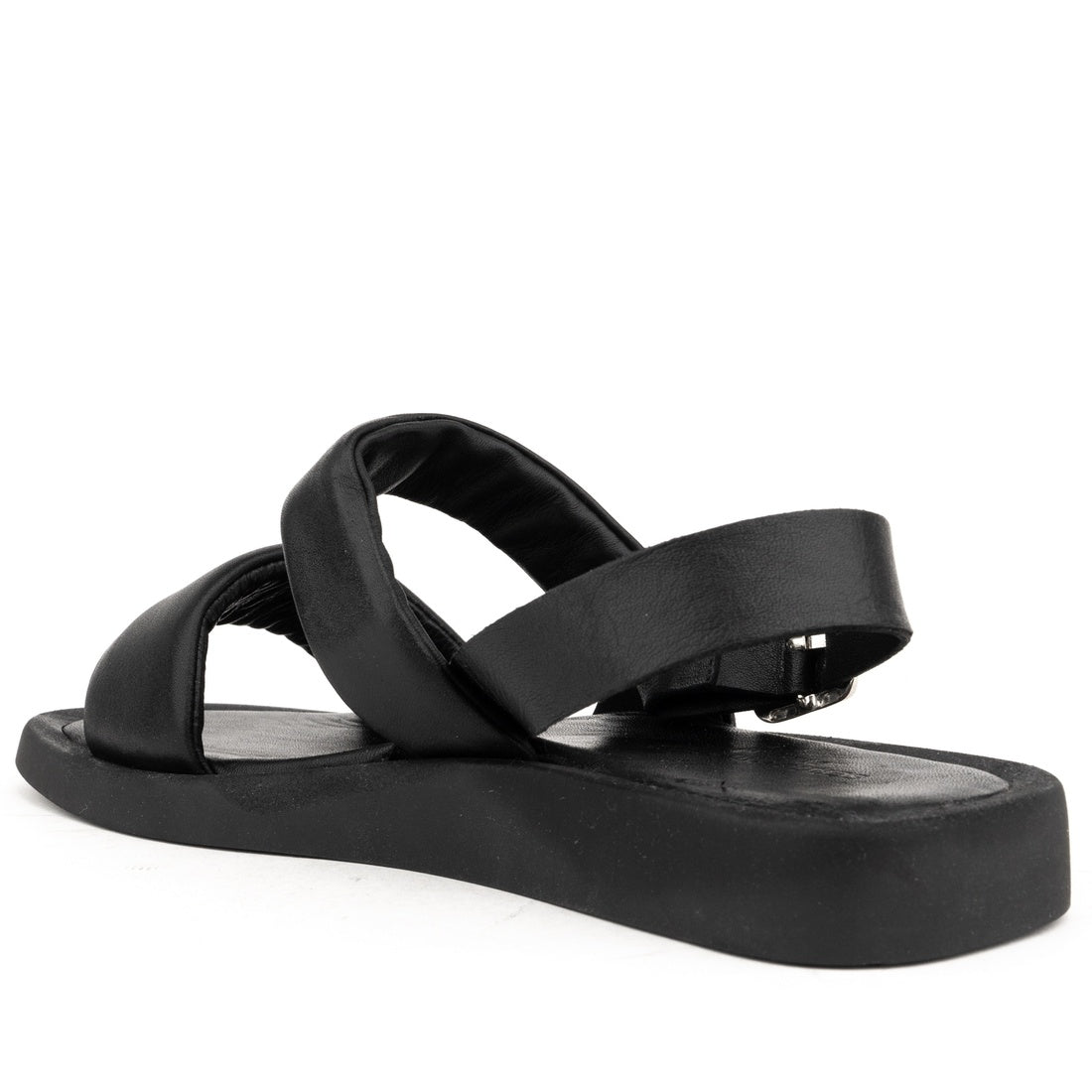 black casual open sandals