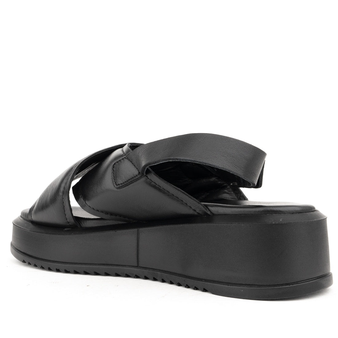 black casual open sandals