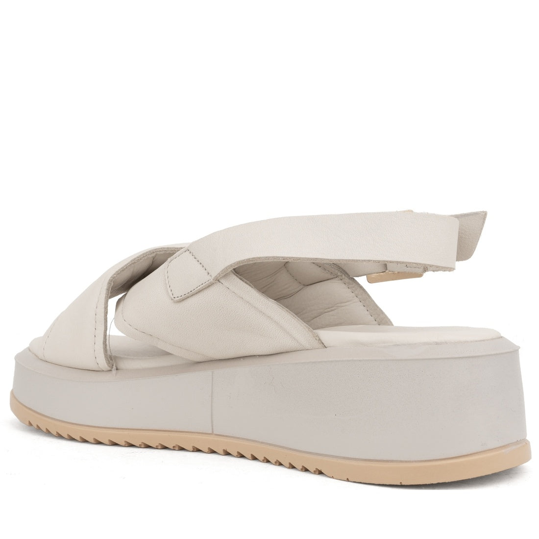white casual open sandals