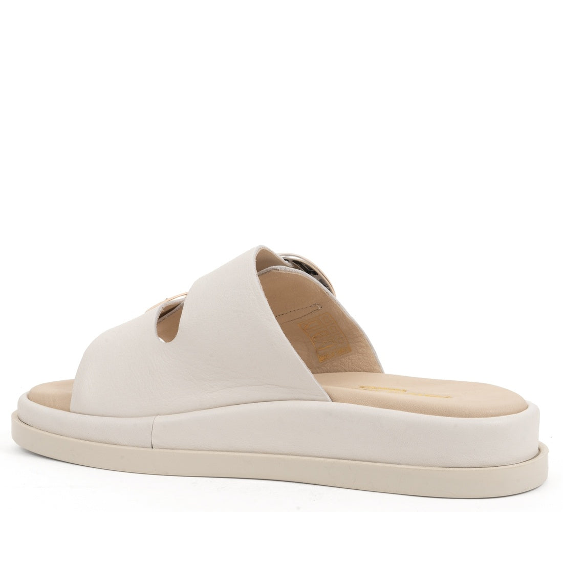 white casual open slippers