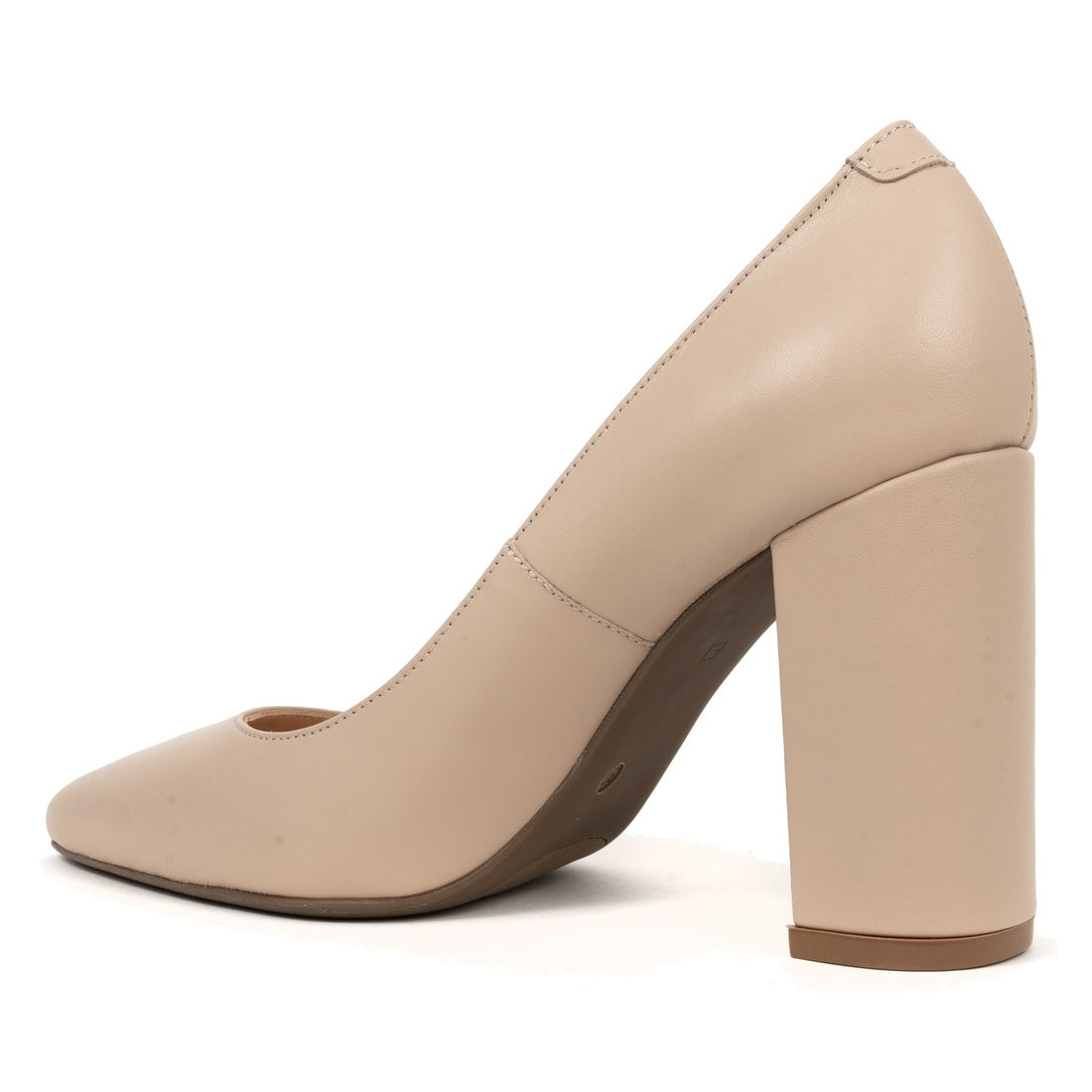 beige classic closed pumps