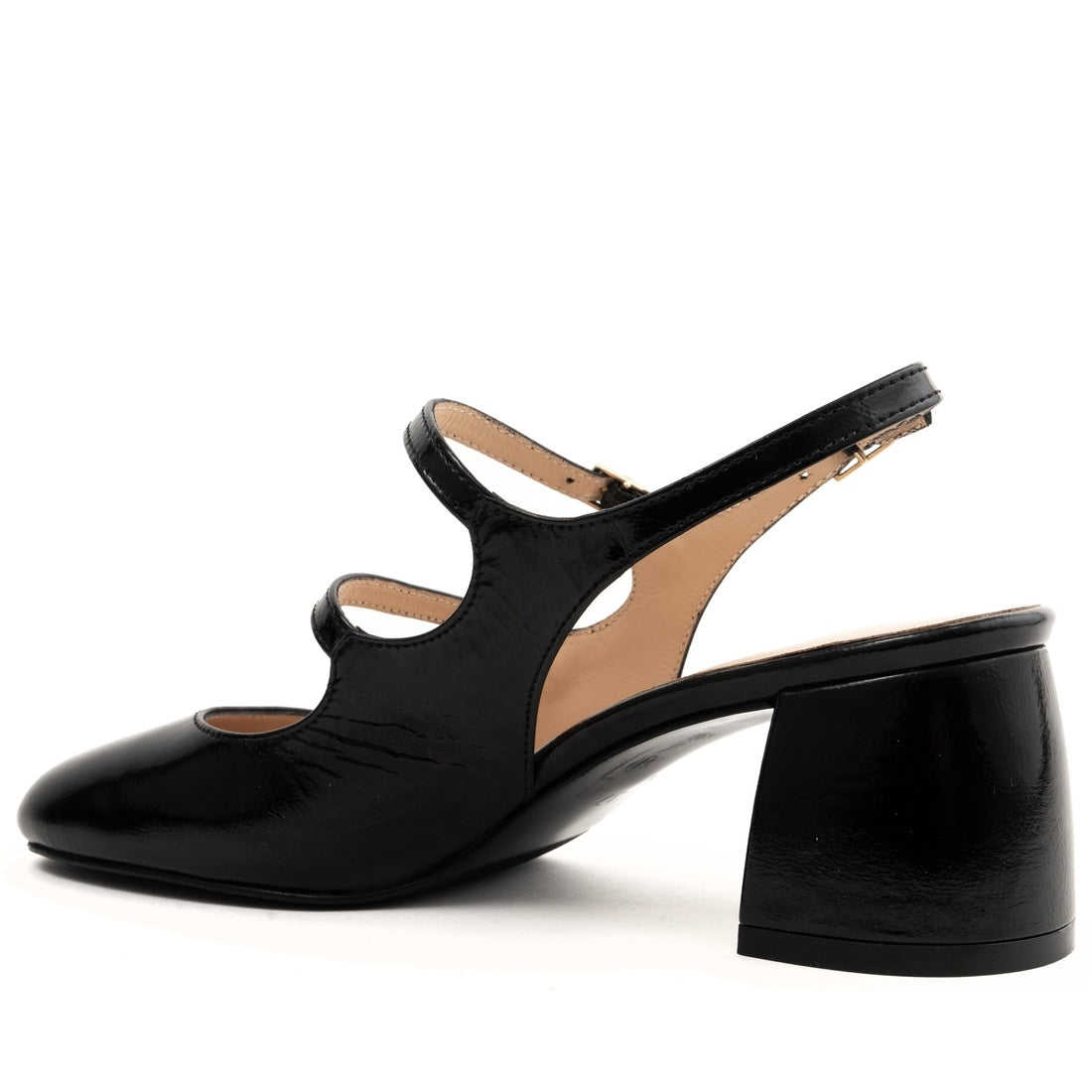 black classic part-open pumps