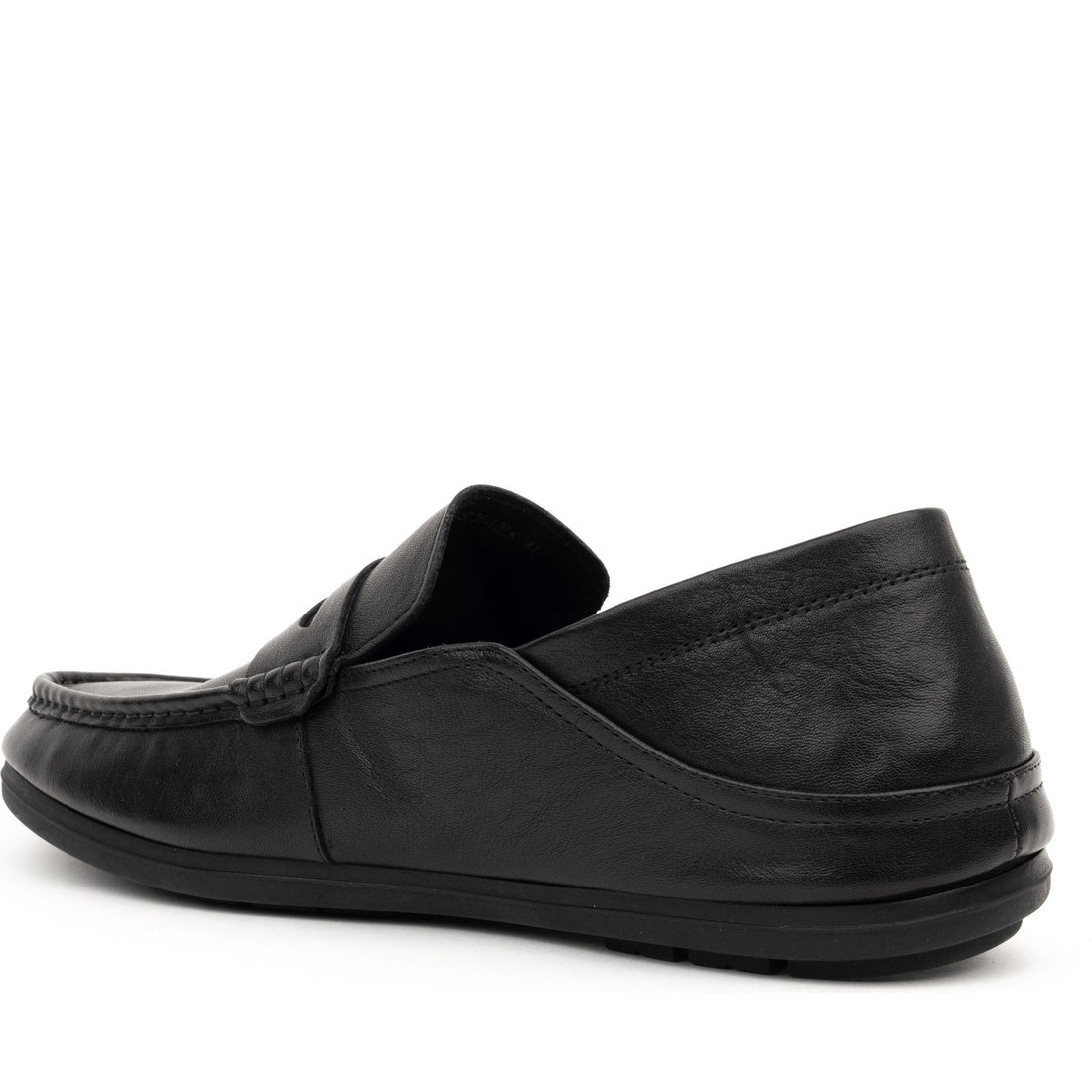 black casual closed mocasins