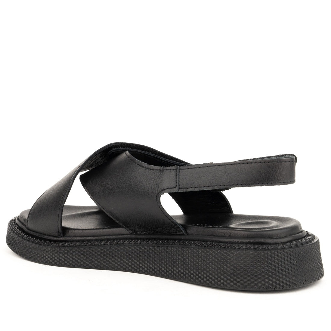 black casual open sandals