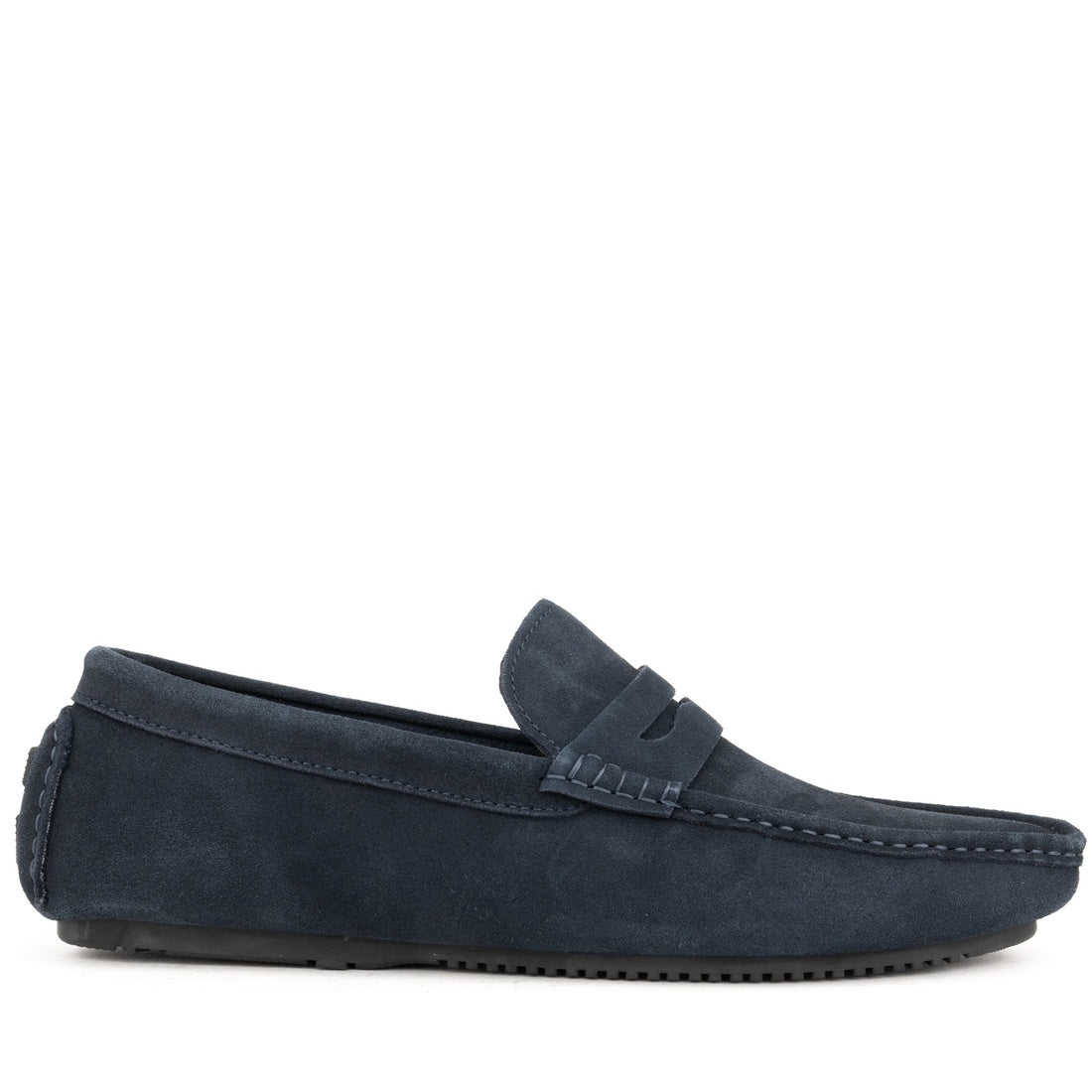 blue casual closed mocasins