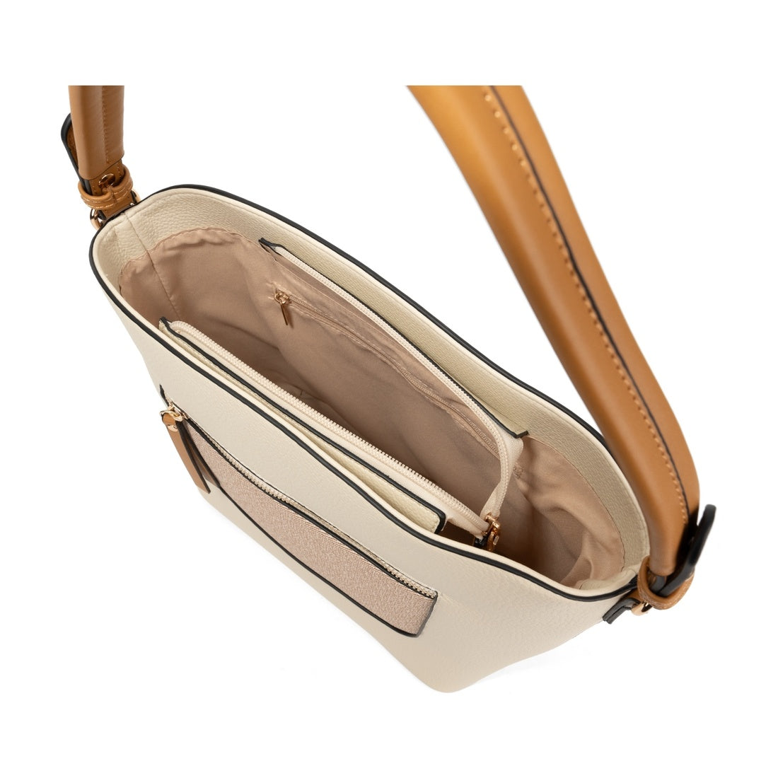 beige casual shoulder bag