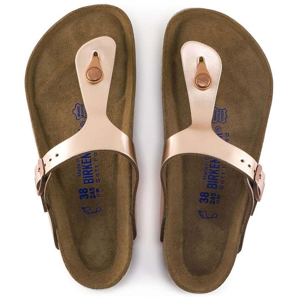 Birkenstock Womens Gizeh Bs Metalic Cooper Slippers 1005049 | Vilbury London