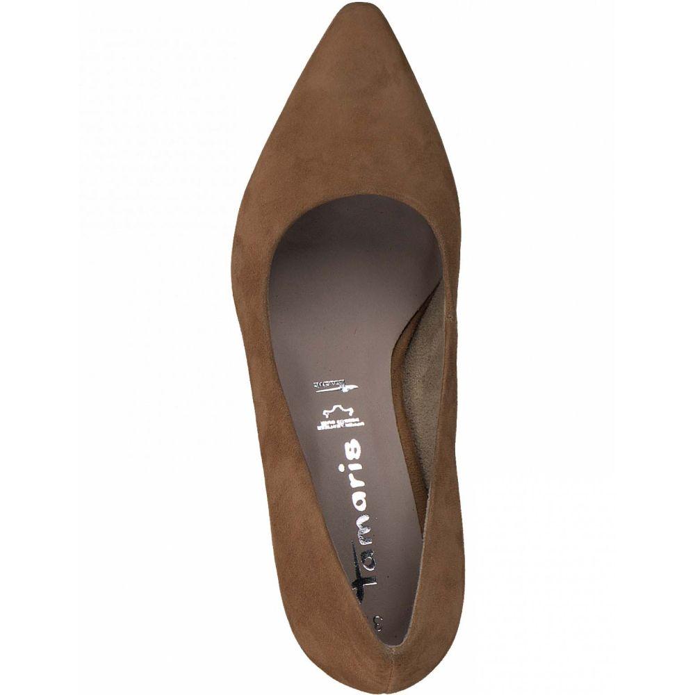 Tamaris Womens Brown Elegant Leather Heels 1-22416-27 310 | Vilbury London