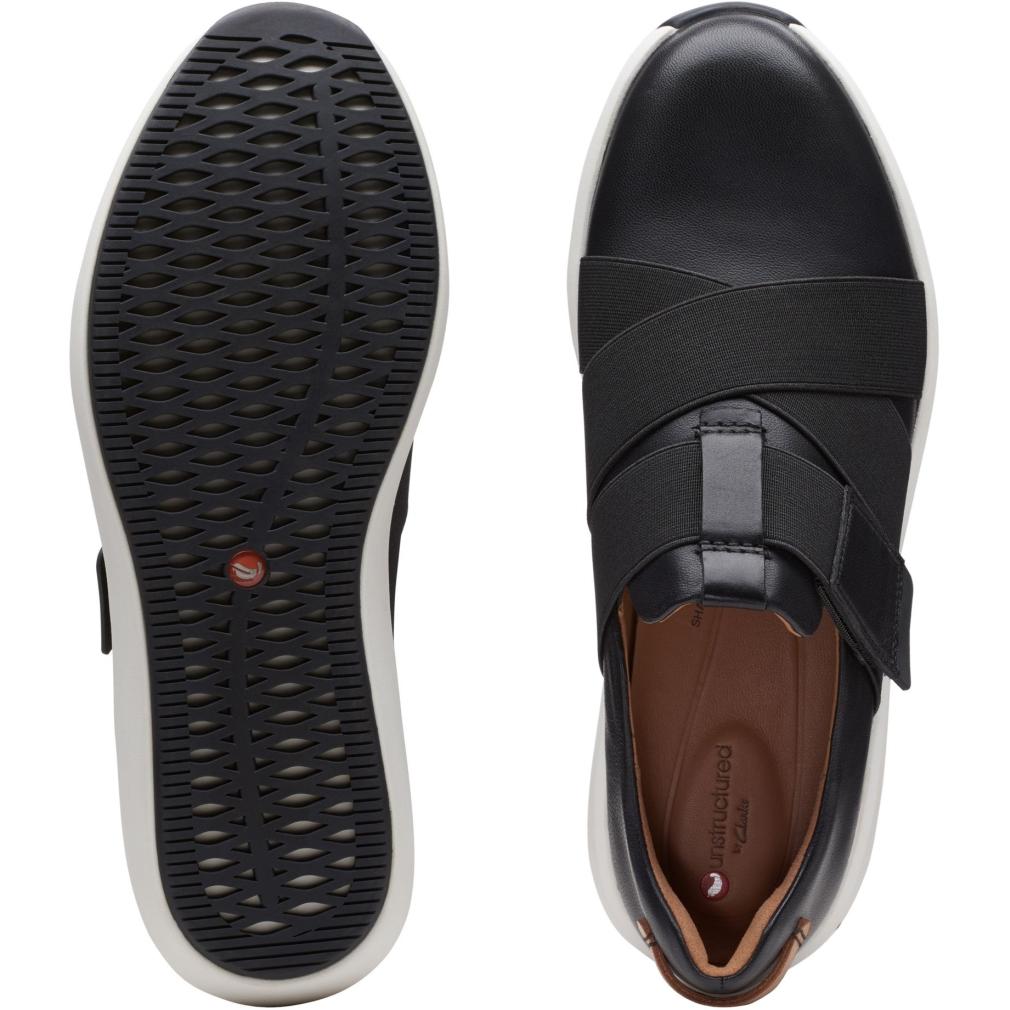 Clarks Womens Un Rio Strap Black Flats 26145614 | Vilbury London