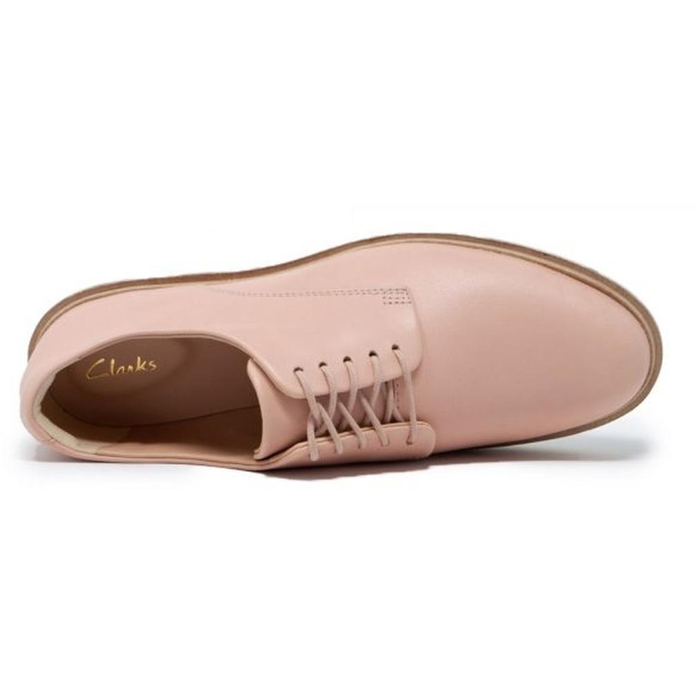Clarks Womens Baille Stitch Pink Flats 26160771 | Vilbury London