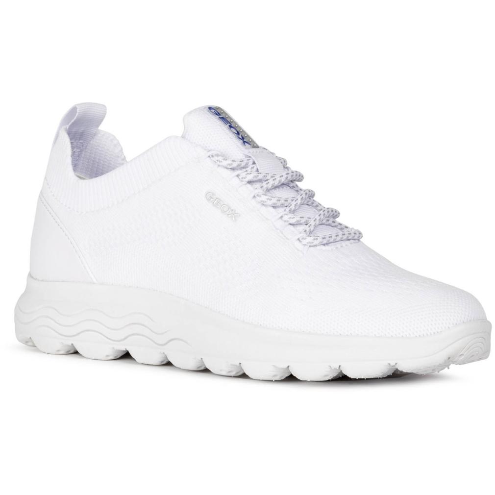 Geox Womens D Spherica White Trainers D15Nua 0006K C1000 | Vilbury London