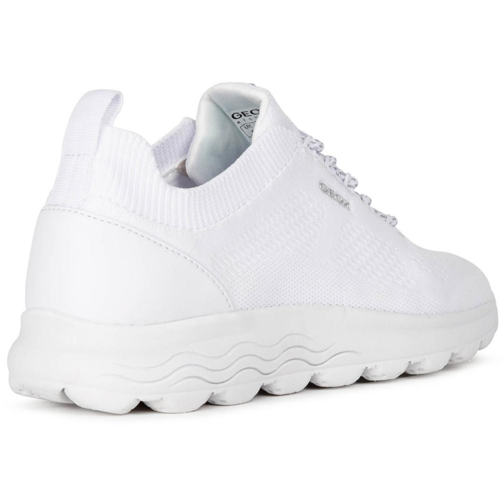 Geox Womens D Spherica White Trainers D15Nua 0006K C1000 | Vilbury London