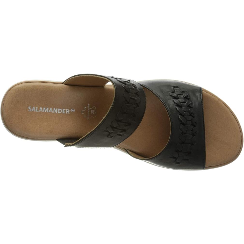 Salamander Womens Sofila Wedges Black Slippers 32-32702-01 | Vilbury London