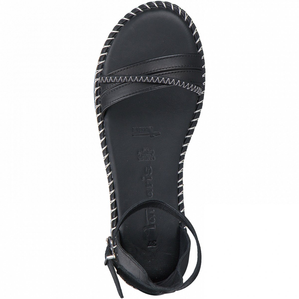 Tamaris Womens Black Casual Low Heels Sandals 28112 001 | Vilbury London