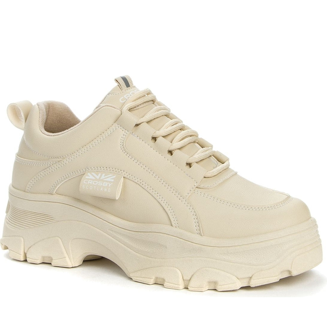 Crosby womens beige casual closed booties | Vilbury London